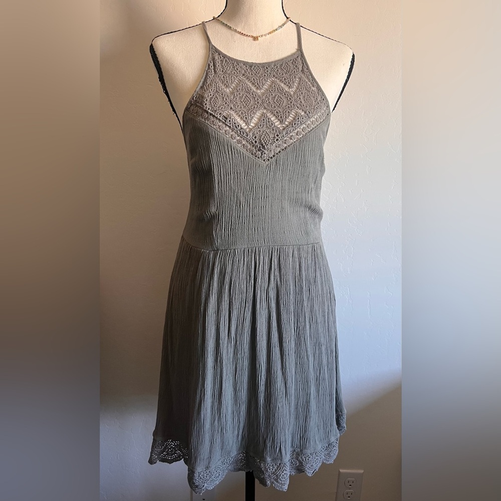 Charlotte Russe Strapless Lace Olive Dress